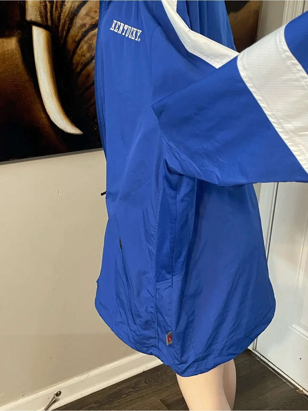 Nike Blue & White Men's Kentucky wildcats warm up Windbreaker Jacket size XL